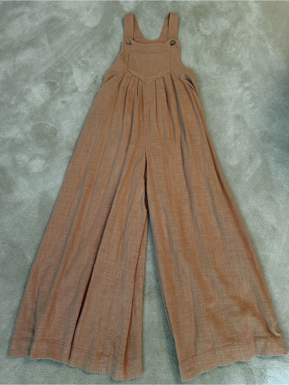 Free People Wide-Leg Jumpsuit in Dusty Rose
